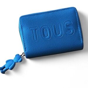 Tous Blue Wallet with Bear Accent